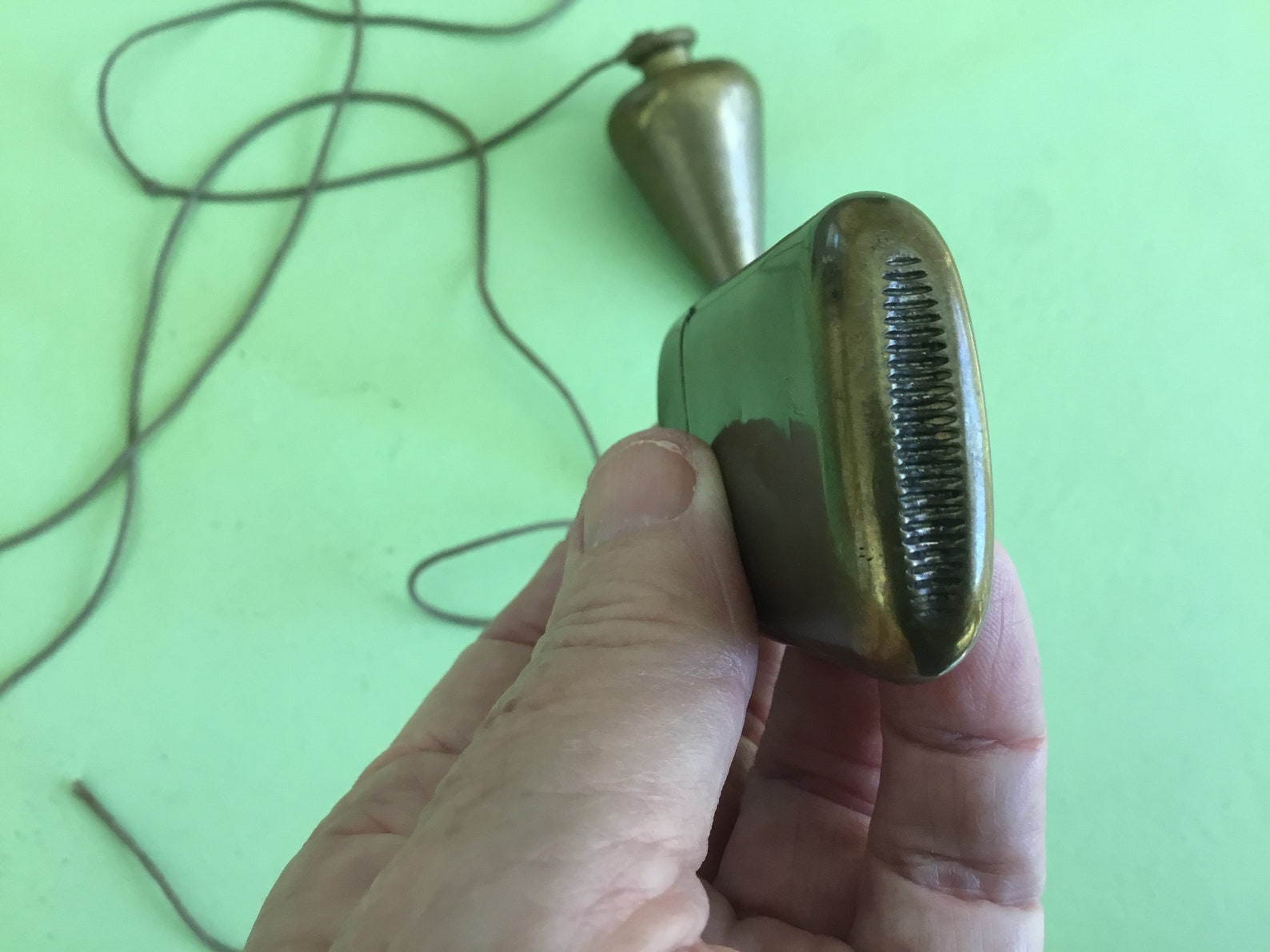 Vintage Tool Brass Plumb Bob and Mini Case Metal Plumb Weighs Etsy