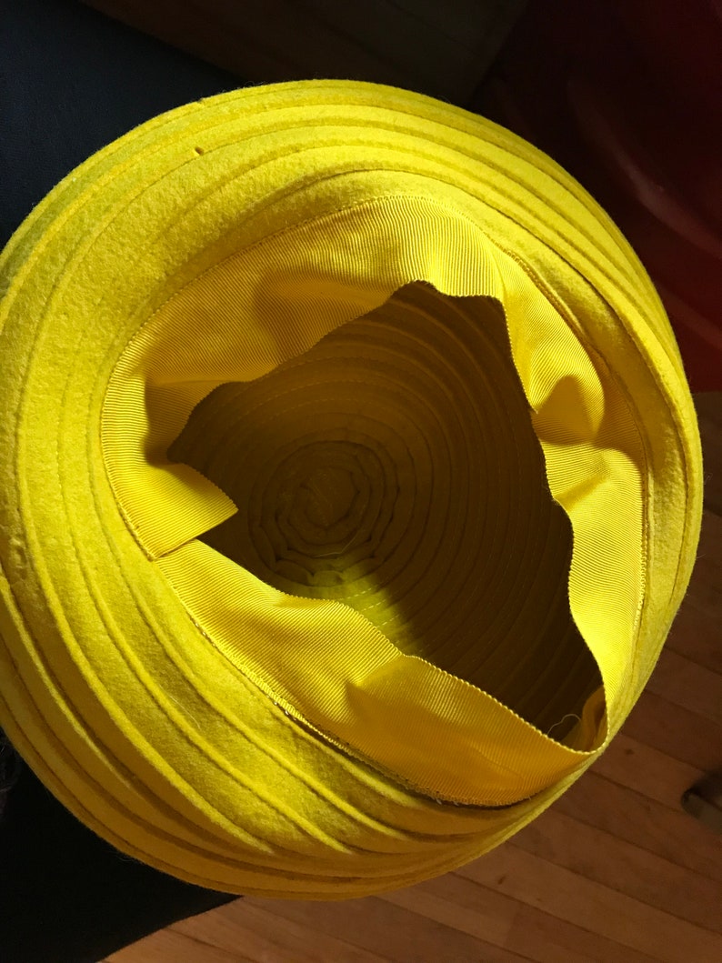 Flying Saucer Hat Mustard Yellow Felt Oversized Hat Bollman & Etsy