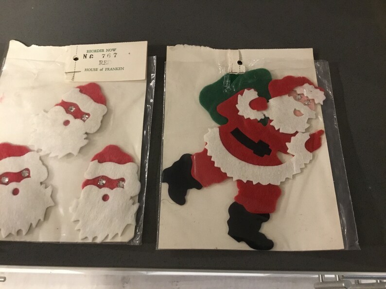 Vintage Christmas Appliques Santa Appliques Made in NY by Etsy