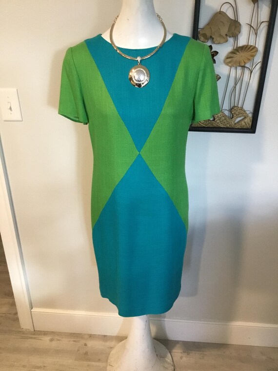green geo dress Geo Print Dress main image 0