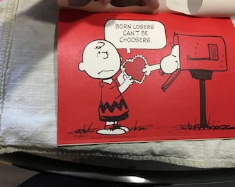 Snoopy Home Decoration Oversized Valentine Cards Charlie Brown Snoopy Woodstock and Lucy Vintage Hallmark