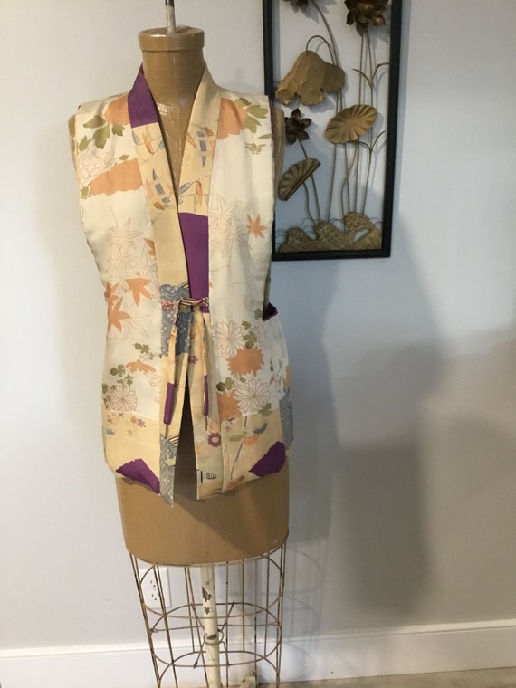 Kimono Vest or Sleeveless Kimono top Reversible Si