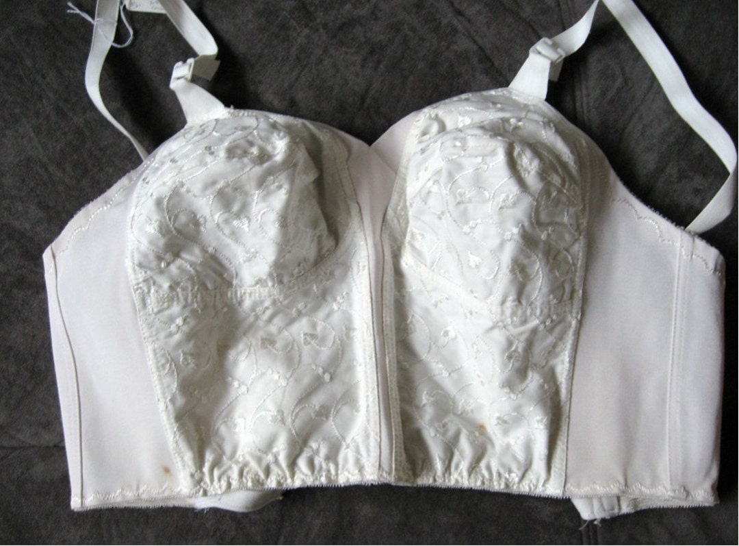 Vintage Lingerie White Long Bra Hook and Eye Closures - Etsy