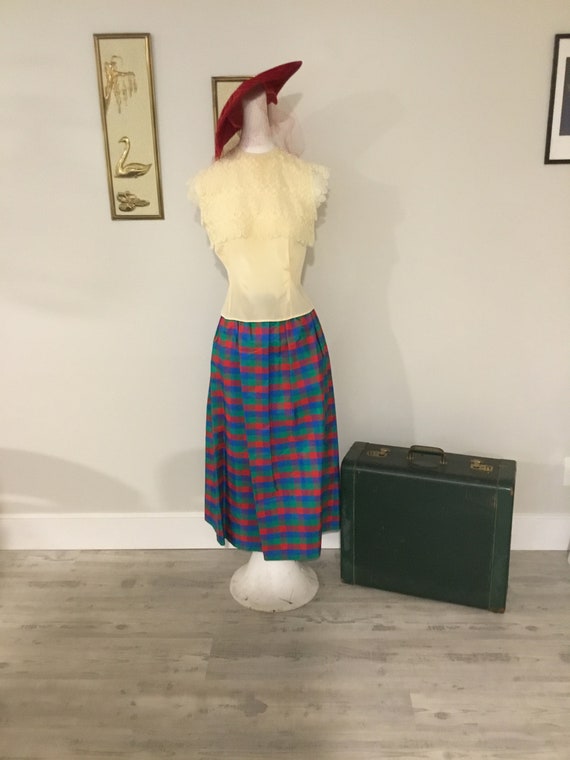 Taffeta Skirt Pretty Plaid Skirt Holiday Fashion R