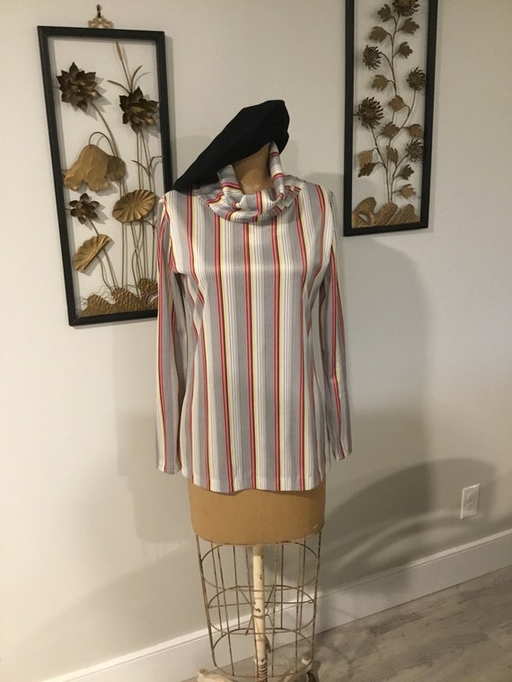 Black and yellow clearance striped turtleneck