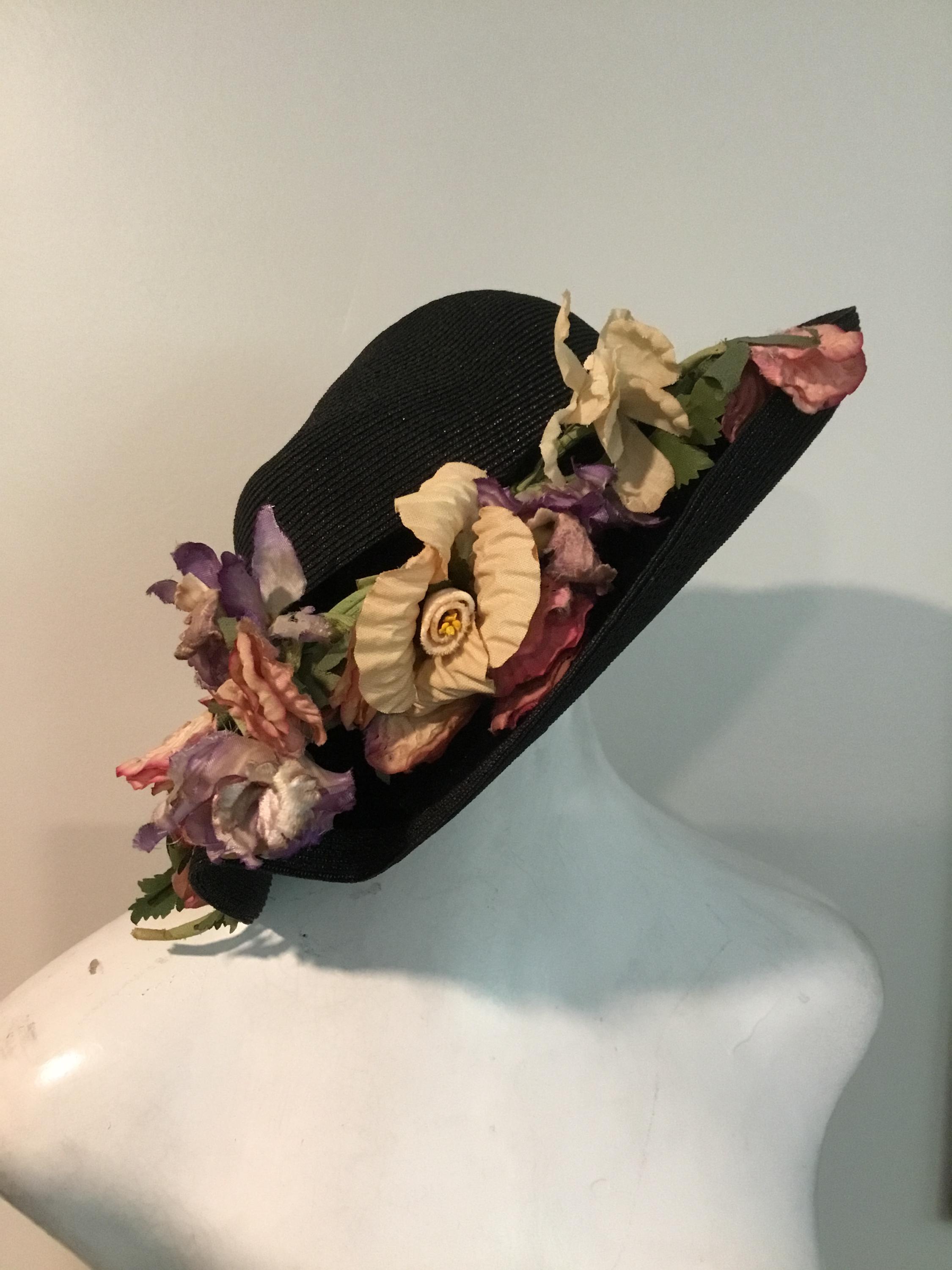 Ladies Vintage Straw Hats With Flowers - Etsy display picture 2