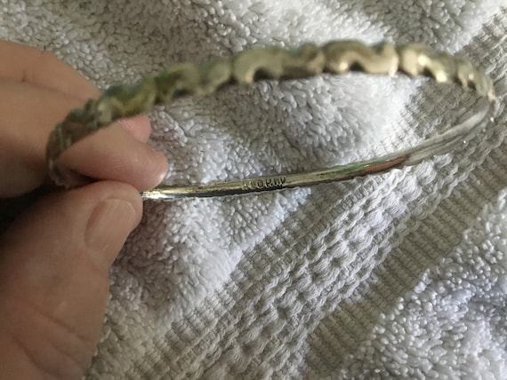 Silver Bracelets 4 Thin Silver Bangles Marked 800… - image 4