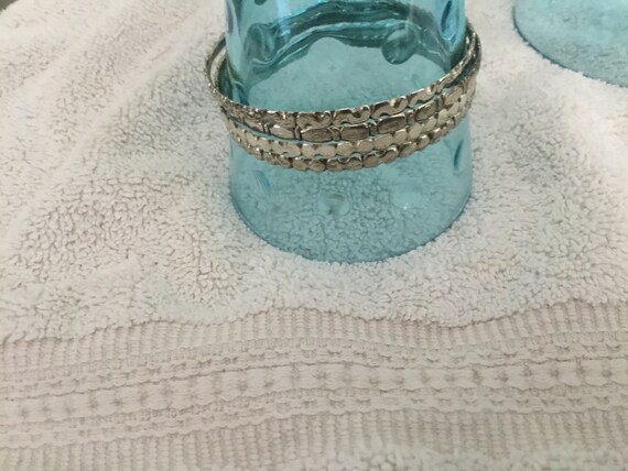 Silver Bracelets 4 Thin Silver Bangles Marked 800… - image 2