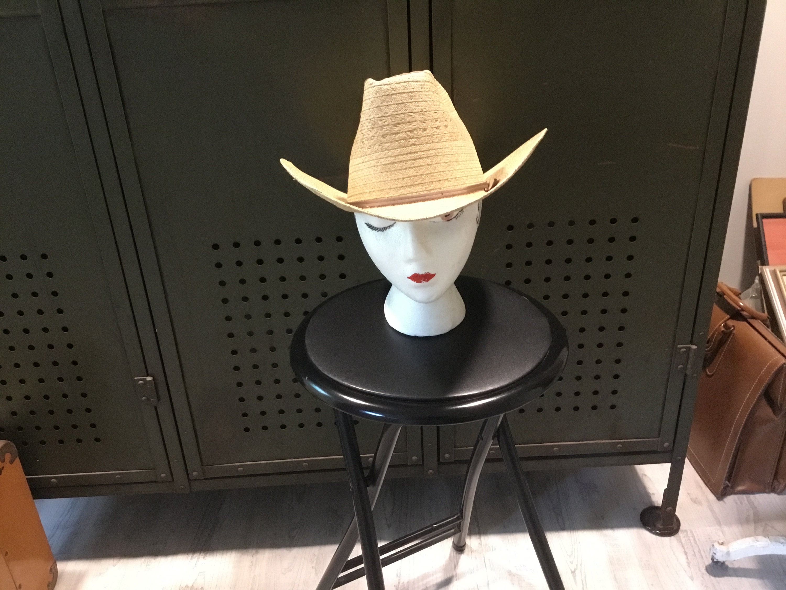 Vintage Champ Western Straw Cowboy Hat, Size 7 1/8 - Etsy