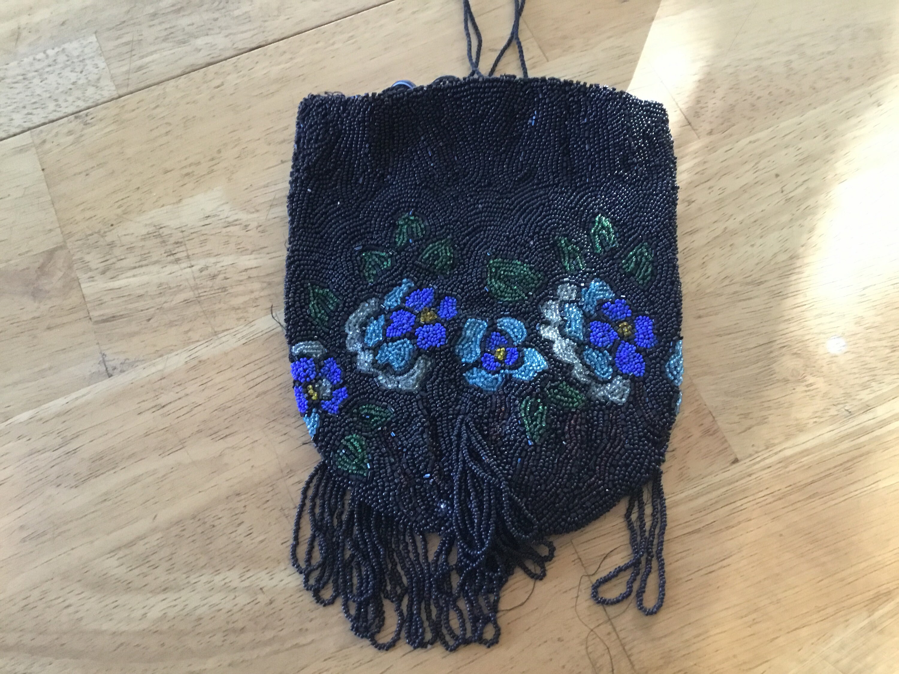 floral beaded bag