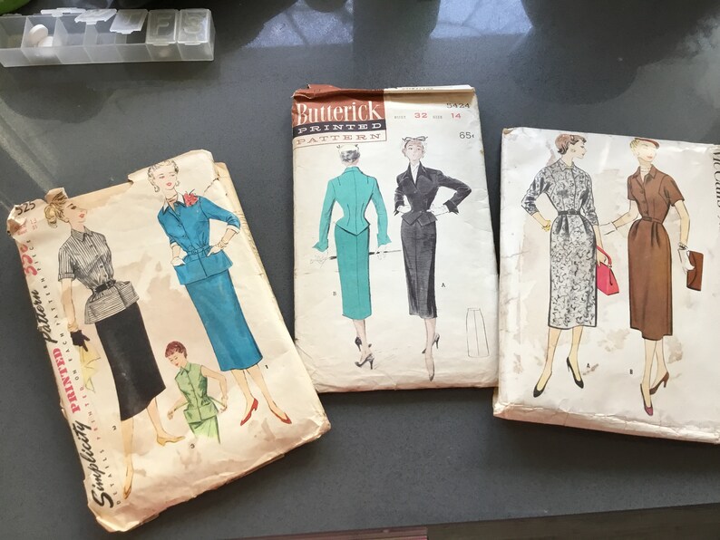 1950s Suit and Dress Patterns 2 Classic 50s Suit Pattern 1 - Etsy