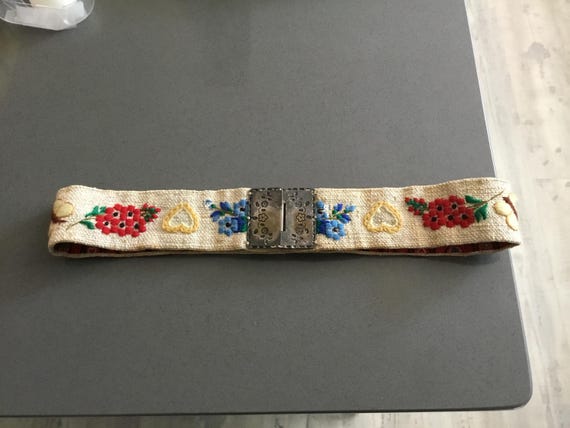 Embroidered Belt Modell-lanz Salzburg Label Floral  display picture 1