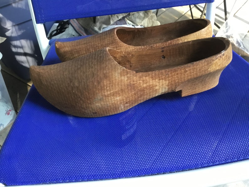 Wooden Clogs Vintage Wooden Clogs Display Pieces or to Wear Etsy
