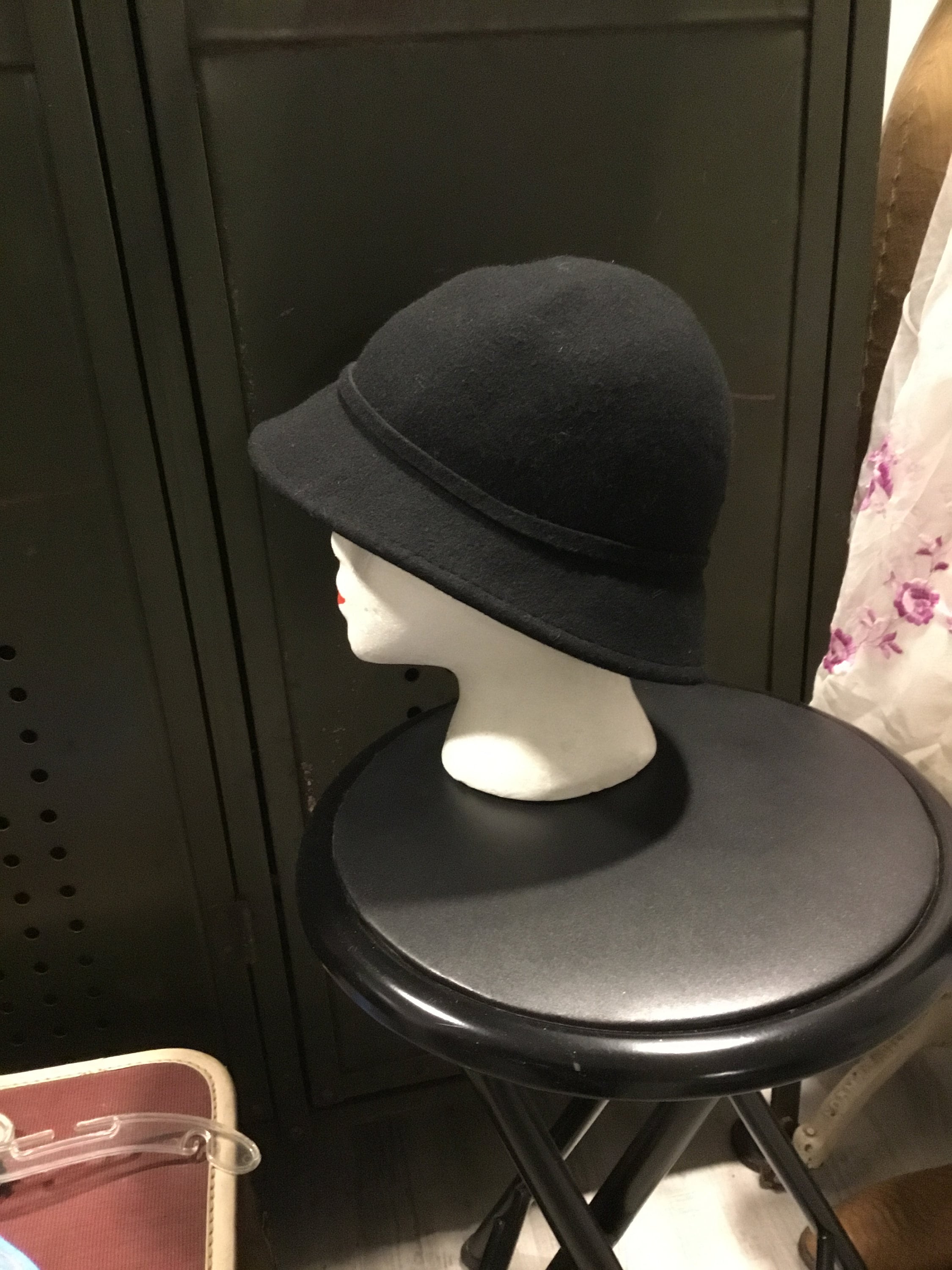 Vintage Hat Black Wool Hat Scala Pronto Label Sweet Little  display picture 3