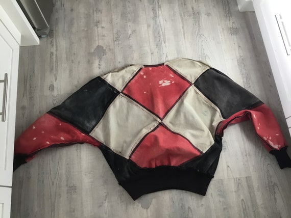 Leather Top Patchwork Leather Top Vintage Leather… - image 7