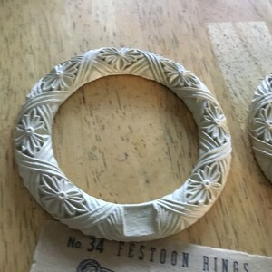 Vintage Curtain Festoon Rings by Tompkins & Co. New York 4 Festoon ...