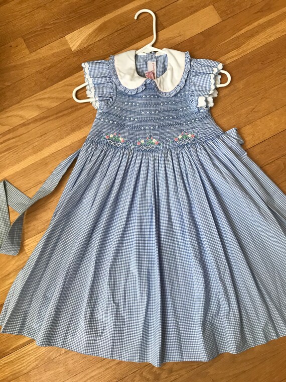 pale blue smock dress