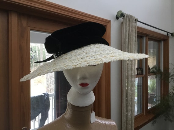 White and Black Hat by Lazurus Model Kentucky Der… - image 1