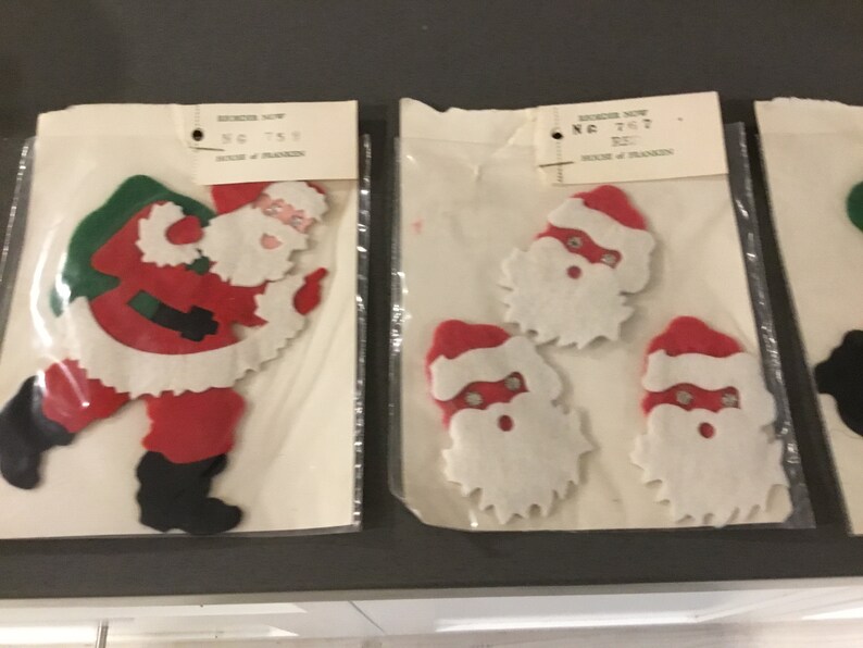 Vintage Christmas Appliques Santa Appliques Made in NY by Etsy