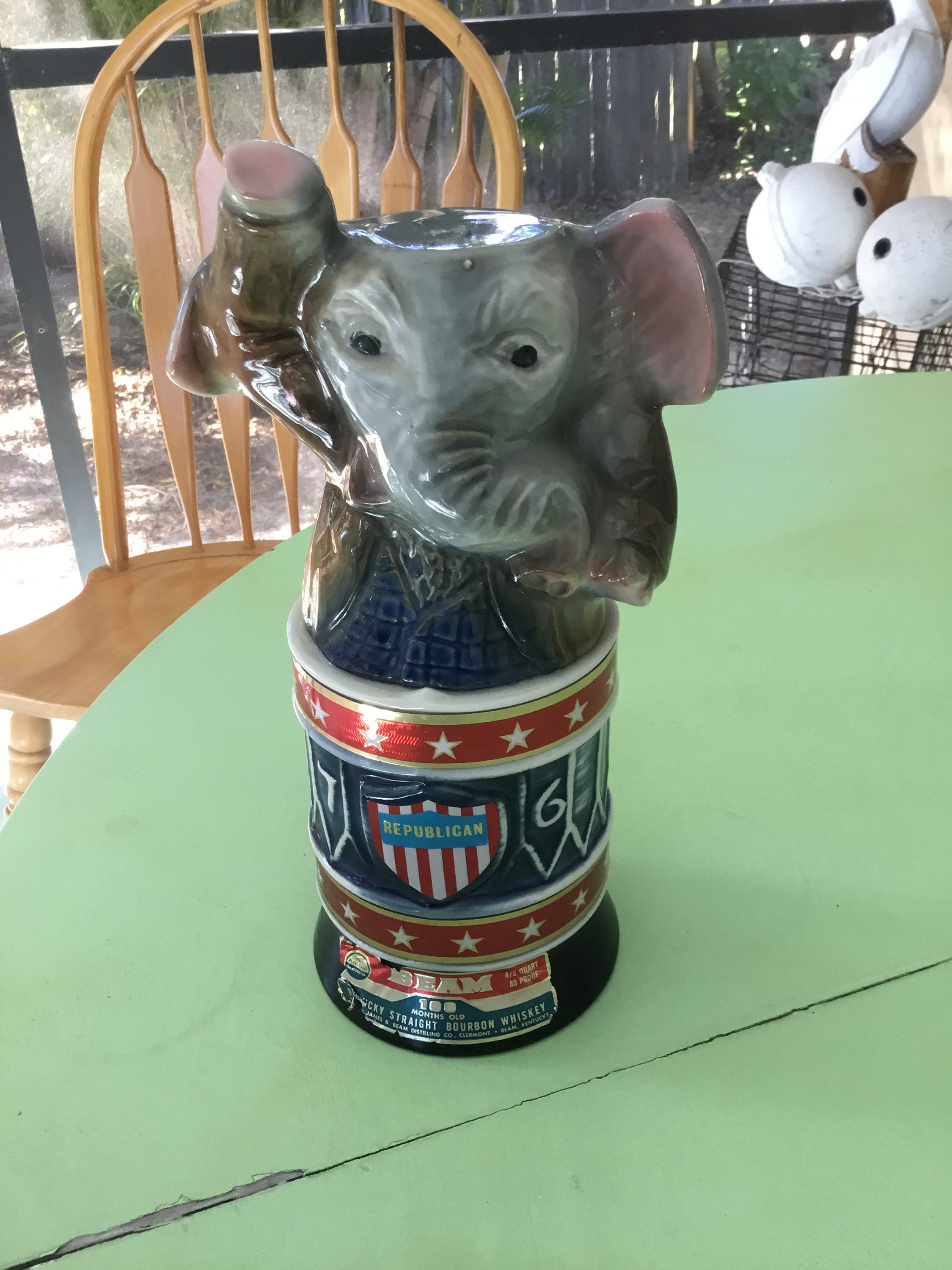 Jim Beam Decanter Elephant Decanter 1976 Political Jim Beam Decanter Elephant Decanter 1976 Political