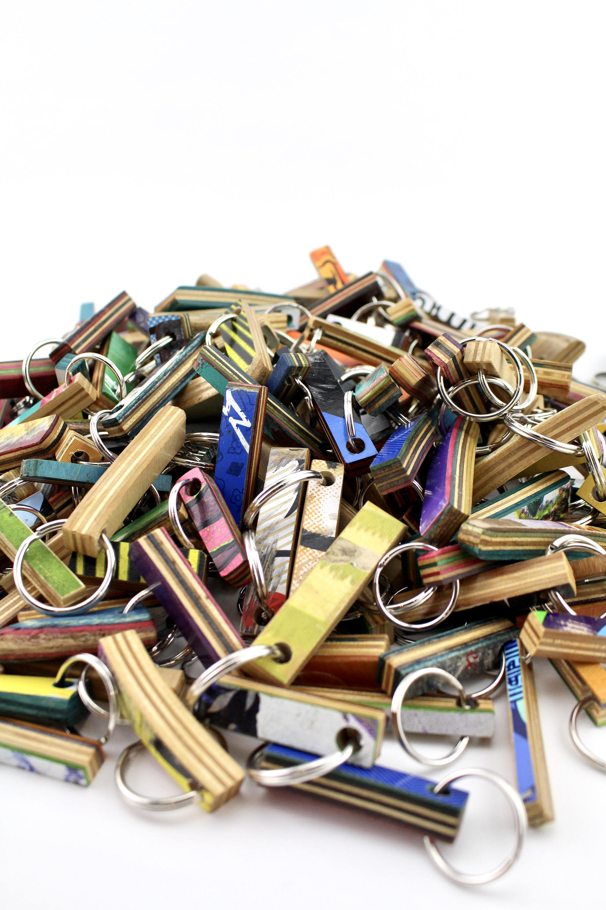 Skateboard keychain broken skateboard wood keychain Etsy