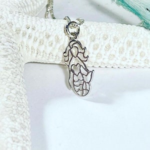 925 Sterling Silver Mermaid necklace, bridal jewelry, Gift for her, Molly the Mermaid pendant, Nautical necklace, Ocean inspired, Mom gift