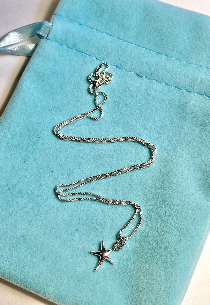 Bridesmaid necklace Samantha the starfish Bridal necklace Sterling Silver Starfish necklace Beach charm gift for her. Ocean inspired