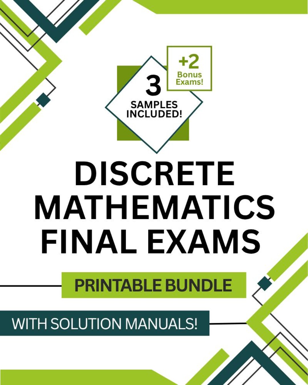 Final Exam Samples With Solutions Discrete Mathematics - Etsy