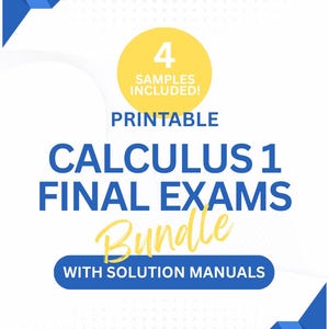 Final Exam Samples With Solutions Calculus 1 - Etsy