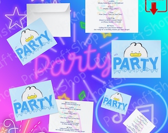 K-pop Demon Hunters Inspired Birthday Party Decorations  – “Hello Friend” Editable Invite | Printable Digital Download | Any Occasion | PDF