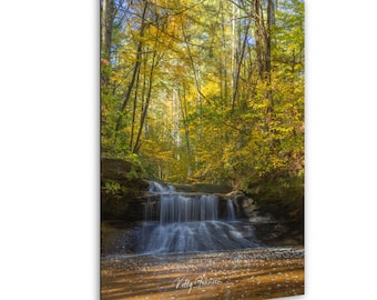 Waterfall Wall Art | Peaceful Forest Landscape Print