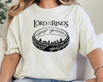 Lord Of The Rings Ring T-Shirt, Fantasy Book Reader Shirt, LOTR Shirt, Middle Earth Inspired Shirt, Ring Lord Shirt, Literature Shirt