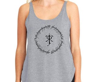 Lord Of The Rings Circle Tank Top, Fantasy Book Reader Tank Top, LOTR Tank Top, Middle Earth Inspired Tank Top, Ring Lord Tank Top