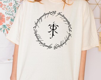 Lord Of The Rings Circle T-Shirt, Fantasy Book Reader Shirt, LOTR Shirt, Middle Earth Inspired Shirt, Ring Lord Shirt, Literature Shirt