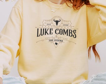 Luke Combs The Legends Est 1990 Sweatshirt, Country Music Sweatshirt, Luke Combs Bullhead Tour 2023 Sweatshirt, Music Lovers Sweatshirt
