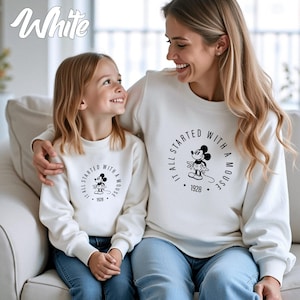It All Started With A Mouse Sweatshirt, Mickey Mouse Est 1928 Sweatshirt, Mickey Mouse Matching Sweatshirt, Disney World Sweatshirt