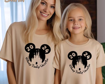 Disney Family Vacation T-Shirt, Mickey Head Matching Shirt, Disney Castle Tee, Mickey Ears 2024 Shirt, Disney Mickey Mouse Shirt