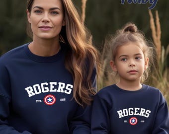 Rogers Est 1918 Sweatshirt, MCU Sweatshirt, Captain America Sweatshirt, Avengers Sweatshirt, Retro Steve Rogers Matching Sweatshirt