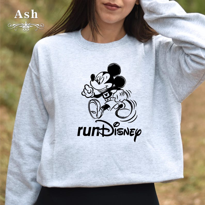 Mickey Mouse runDisney Sweatshirt, Run Disney Marathon Sweatshirt, Disneyland Running Sweatshirt,  Disney Runner Sweatshirt