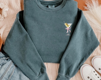 Dirty Martini Pocket Cocktail Lover Sweatshirt, Drink Lover Sweatshirt, Cocktail Hour Sweatshirt, Cocktail Vibes Sweatshirt