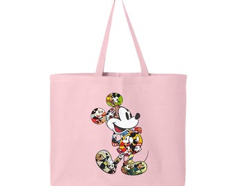 Cute Disney Mickey Mouse Tote Bag, Magic Kingdom Bag, Family Birthday Gift, Mickey Mouse Tote, Disney Vacation Bag, Disneyland Tote