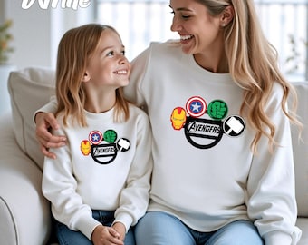 Avengers Sweatshirt, Capitan America Shield Sweatshirt, Avengers Matching Sweatshirt, Avengers Assemble Sweatshirt, Thor's Hammer Gift