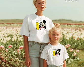 Mickey Mouse Coming Out T-Shirt, Mickey Matching Tee, Mickey Lovers Tee, Mickey Mouse Shirt, Disney Characters Tee