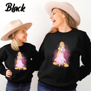 Retro Rapunzel Tangled Sweatshirt, Floral Rapunzel Sweatshirt, WDW Disney Princess Sweatshirt, Disney Rapunzel Sweatshirt