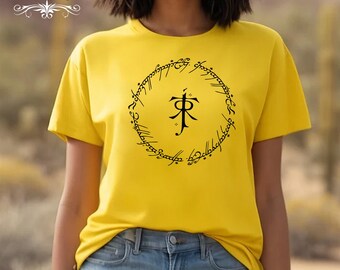 Lord Of The Rings Circle T-Shirt, Fantasy Book Reader Shirt, LOTR Shirt, Middle Earth Inspired Shirt, Ring Lord Shirt, Literature Shirt