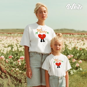 Bad Bunny Heart T-Shirt, Bad Bunny Lover Shirt, Bad Bunny Matching Tee, Bad Bunny Heart Shirt, Un Verano Sin Ti Shirt