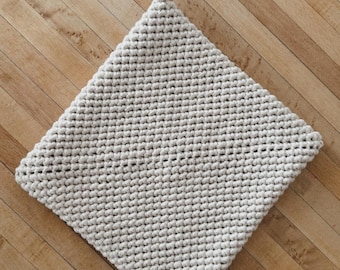 Patrón de crochet para agarradera de doble capa – Salvamanteles grueso (PDF) – Almohadilla térmica para cocina – Patrón de crochet fácil y duradero – Descarga instantánea