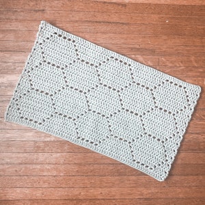 Customizable Hexagon Mat Crochet Pattern – Modern Table Mat or Rug PDF – Easy Modular Crochet Design – Instant Download