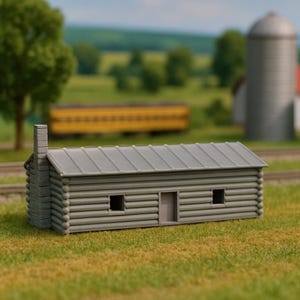 N scale 1:160 Ranch house with chimney. No Assembly required