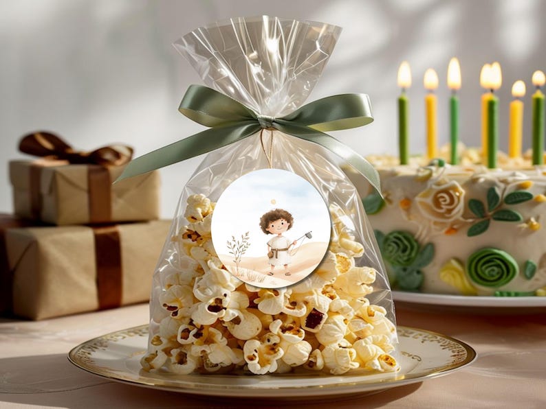 David and Goliath Cupcake Toppers: Faith-Based Party Decor (Printable Canva Template) image 2
